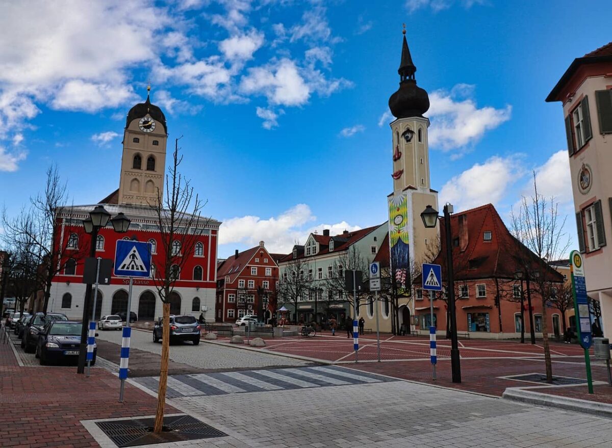 Malownicze miasto Erding w Niemczech
