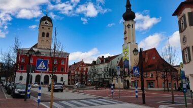 Malownicze miasto Erding w Niemczech