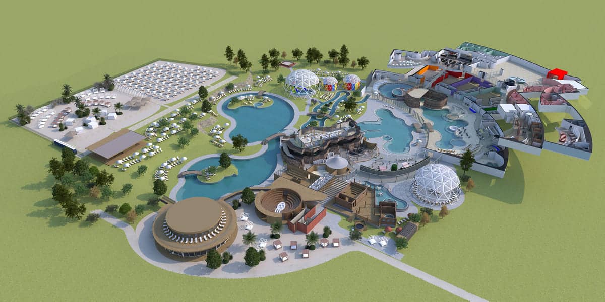 Termy Aquagardens Verona - mapa kompleksu